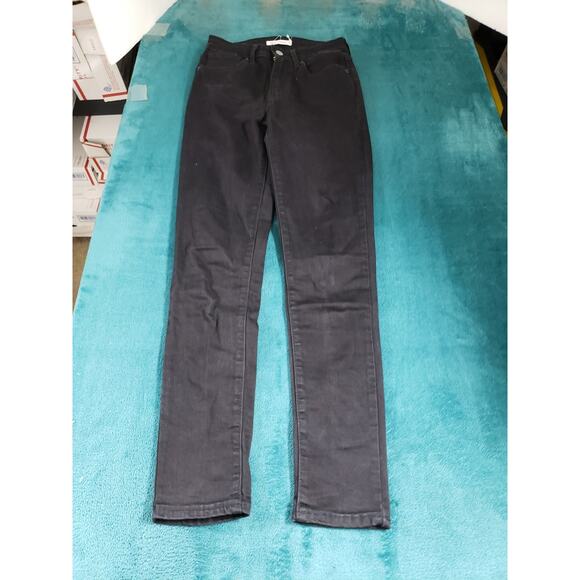 Levis 721 Jeans Size 27 Womens Black Stretch Pants Denim High Rise Skinny - Picture 1 of 15